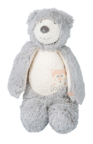  bande à basile rattle baby comforter grey white bear 